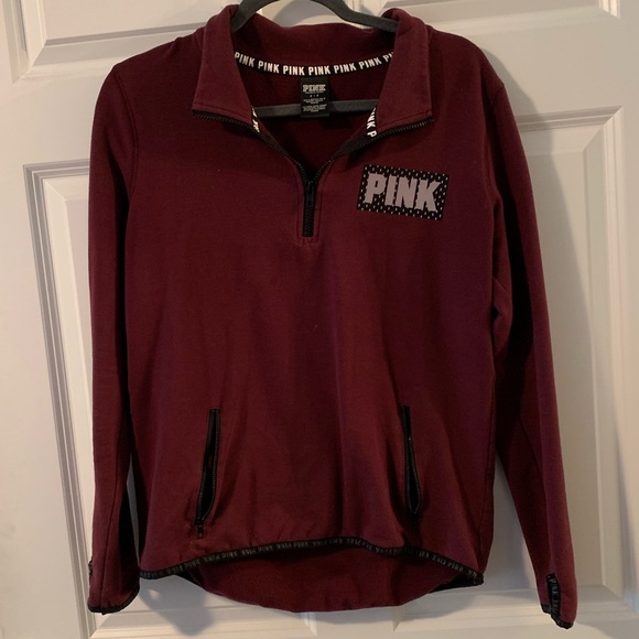 ❌SOLD Victoria Secret Pink Quarter-zip - Picture 2 of 7